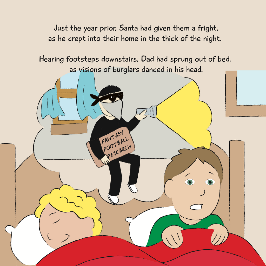 Santa Christmas book milk and cookies