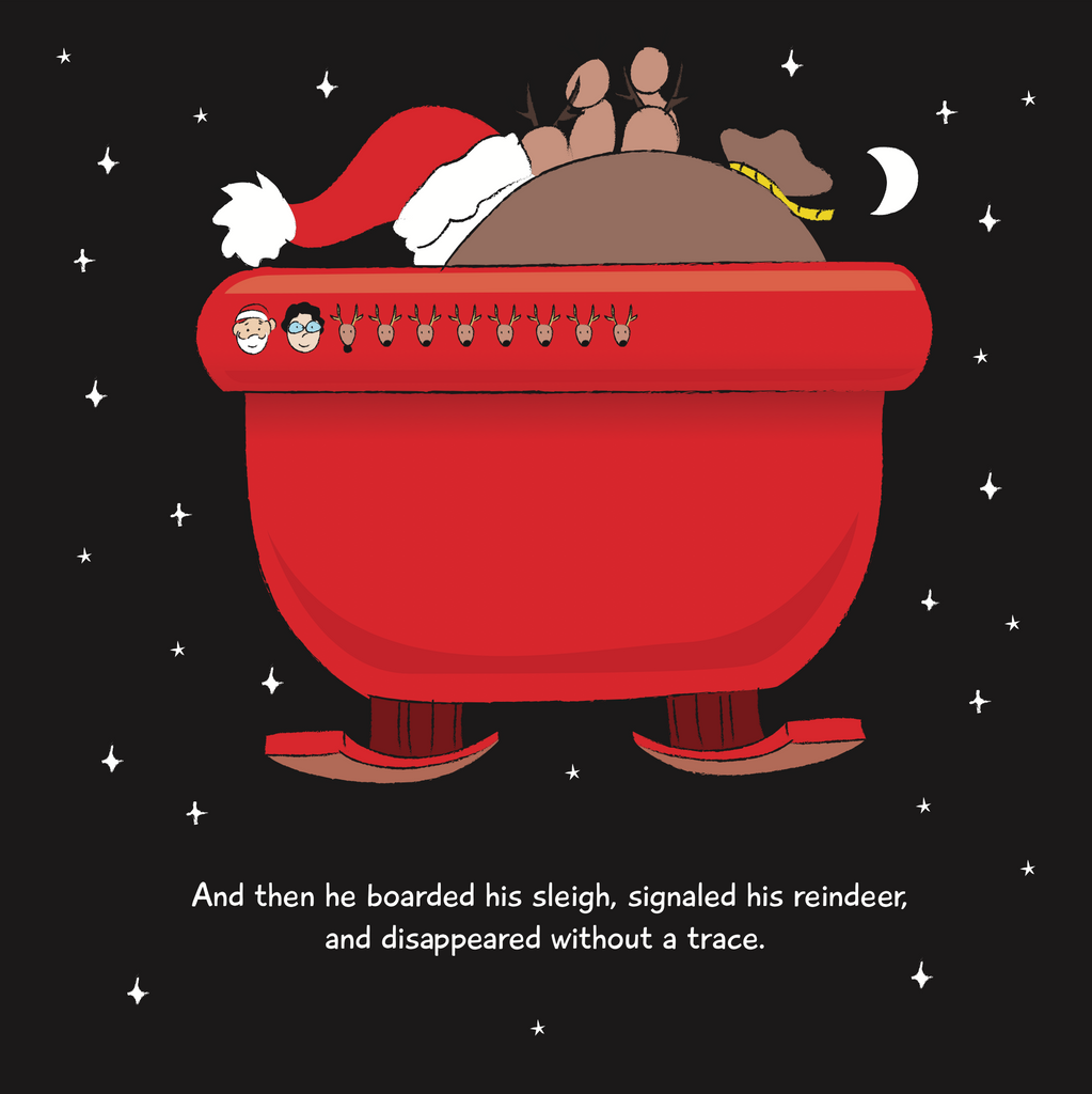 Santa Christmas book milk and cookies